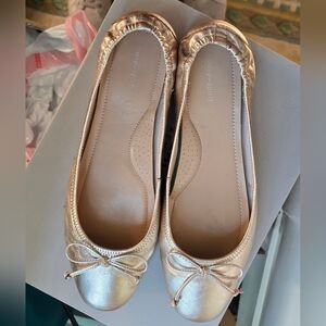 Gold Ballet Flats